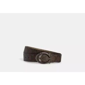 NWT COACH Men's Plaque Cut-To-Size Reversible Belt 38mm Style No. CA003